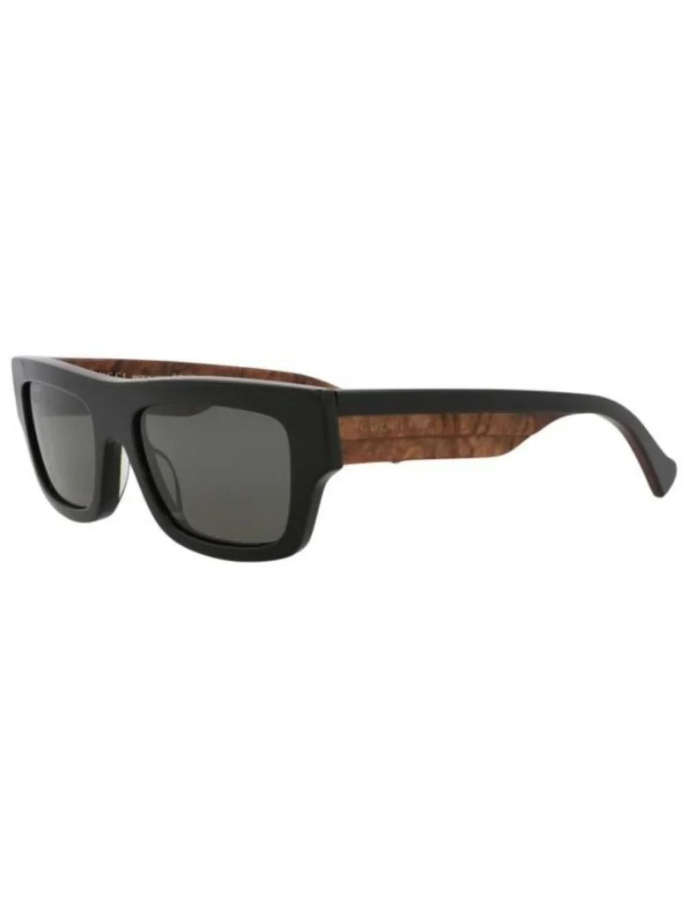 New Gucci Mens Square/Rectangle Black Black Grey Fashion Designer Sunglasses